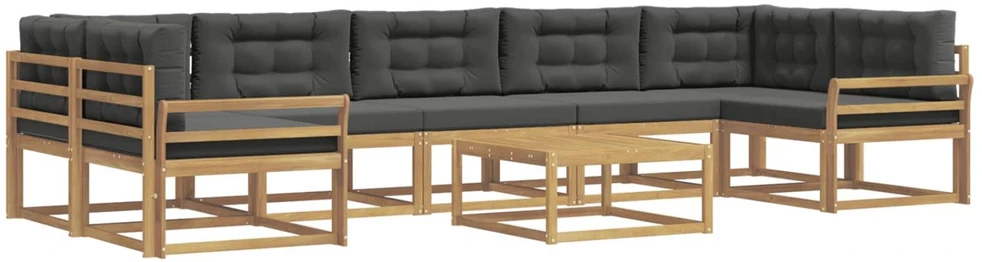 Lauko sofos komplektas 6 vnt. Balta ir antracito