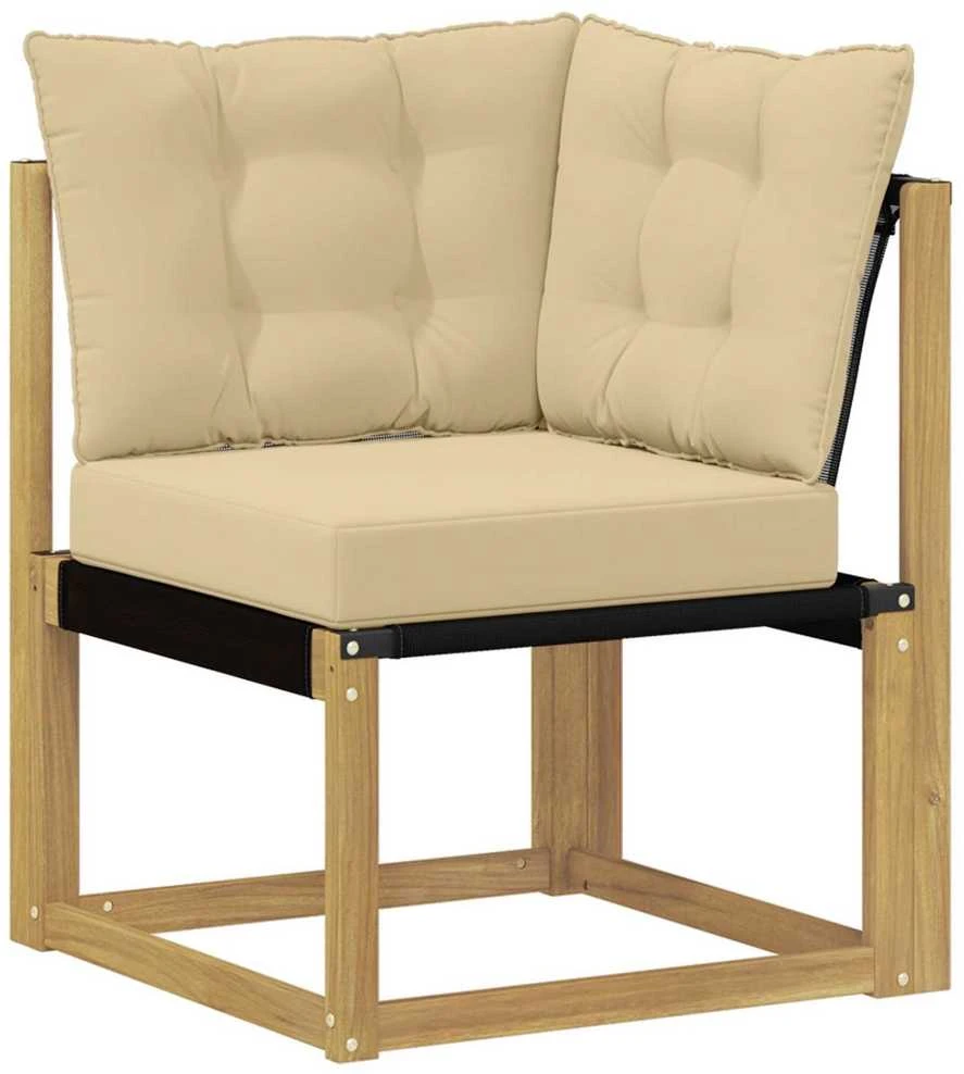 Lauko sofos komplektas 6 vnt. Balta ir kreminė
