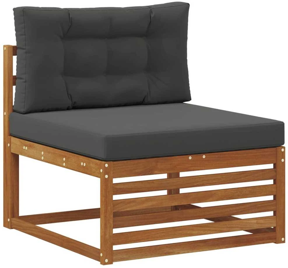 Lauko sofos komplektas 6 vnt. Natūralus ir antracitas