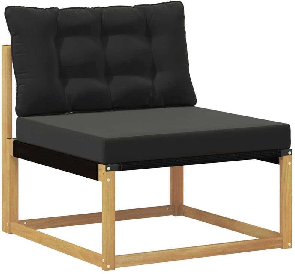 Lauko sofos komplektas 6 vnt. Balta ir juoda