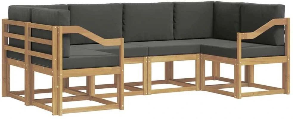 Lauko sofos komplektas 6 vnt. Balta ir antracito