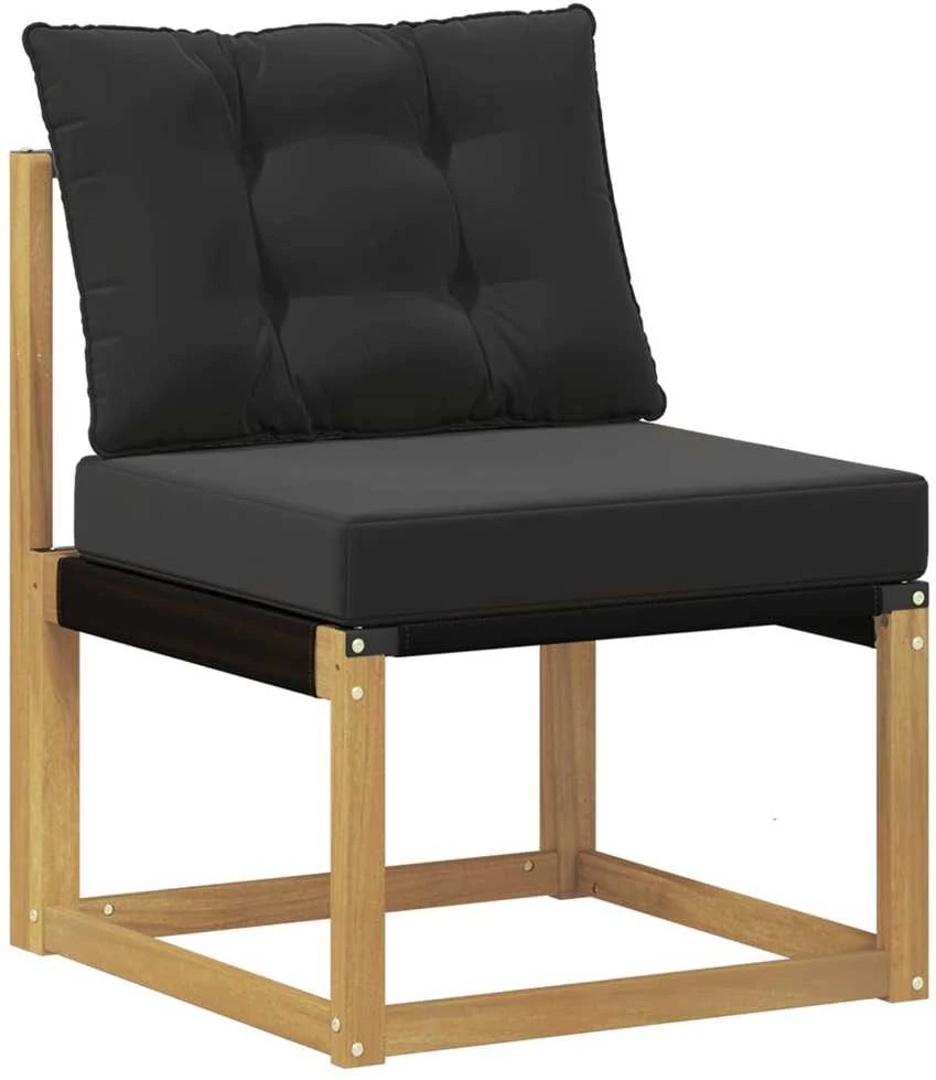 Lauko sofos komplektas 7 vnt. Balta ir juoda