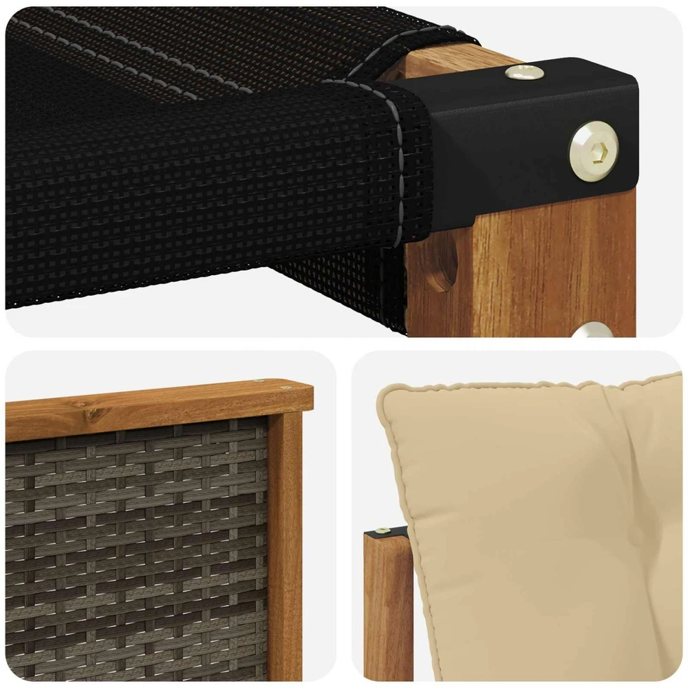 Lauko sofos komplektas 7 vnt. Natūralus ir bežinis