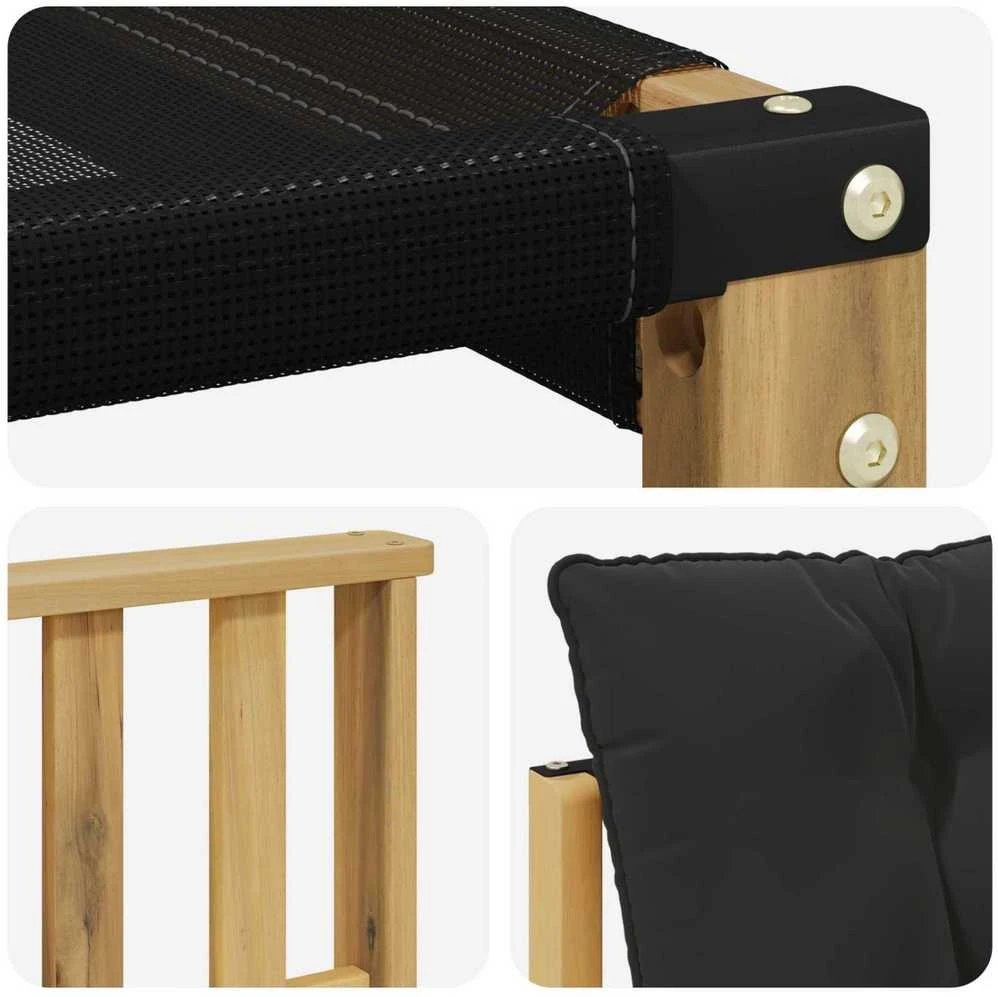 Lauko sofos komplektas 7 vnt. Balta ir juoda