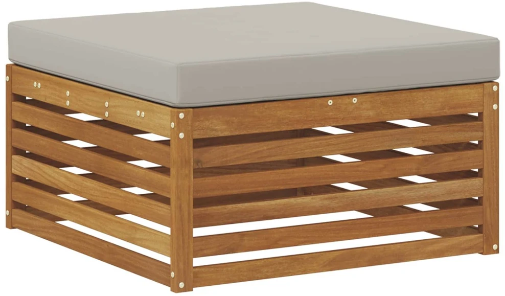 Lauko sofos komplektas 4 vnt. Natūrali ir šviesiai pilka