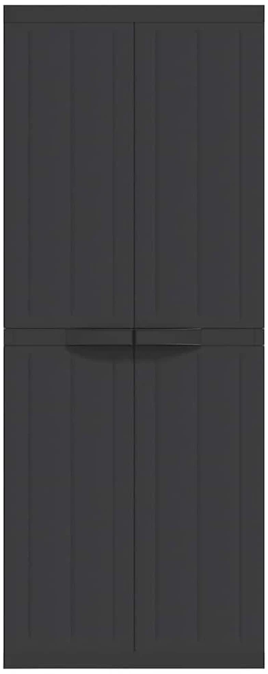 Lauko spintelė daiktams, juodos spalvos, 65x37x165cm, PP