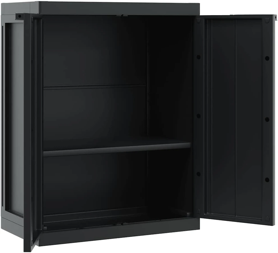 Lauko spintelė daiktams, juodos spalvos, 65x37x85cm, PP