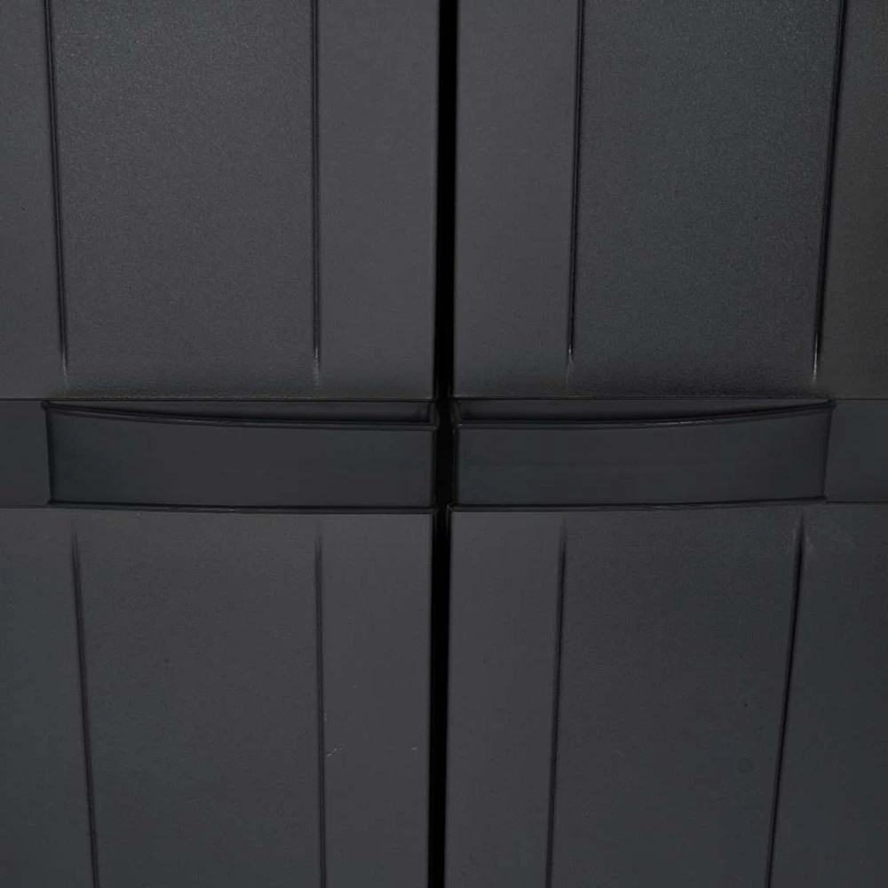 Lauko spintelė daiktams, juodos spalvos, 65x37x165cm, PP