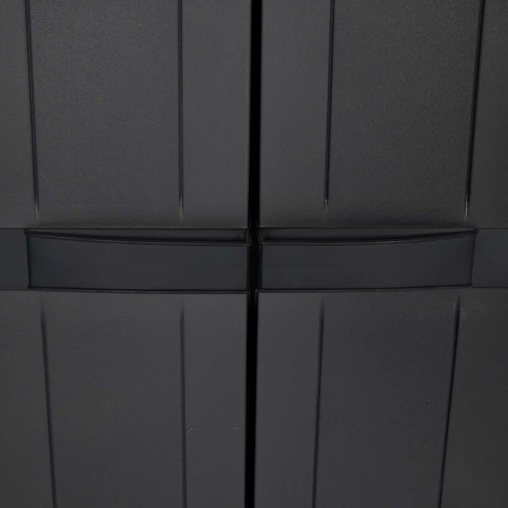 Lauko spintelė daiktams, juodos spalvos, 65x37x165cm, PP