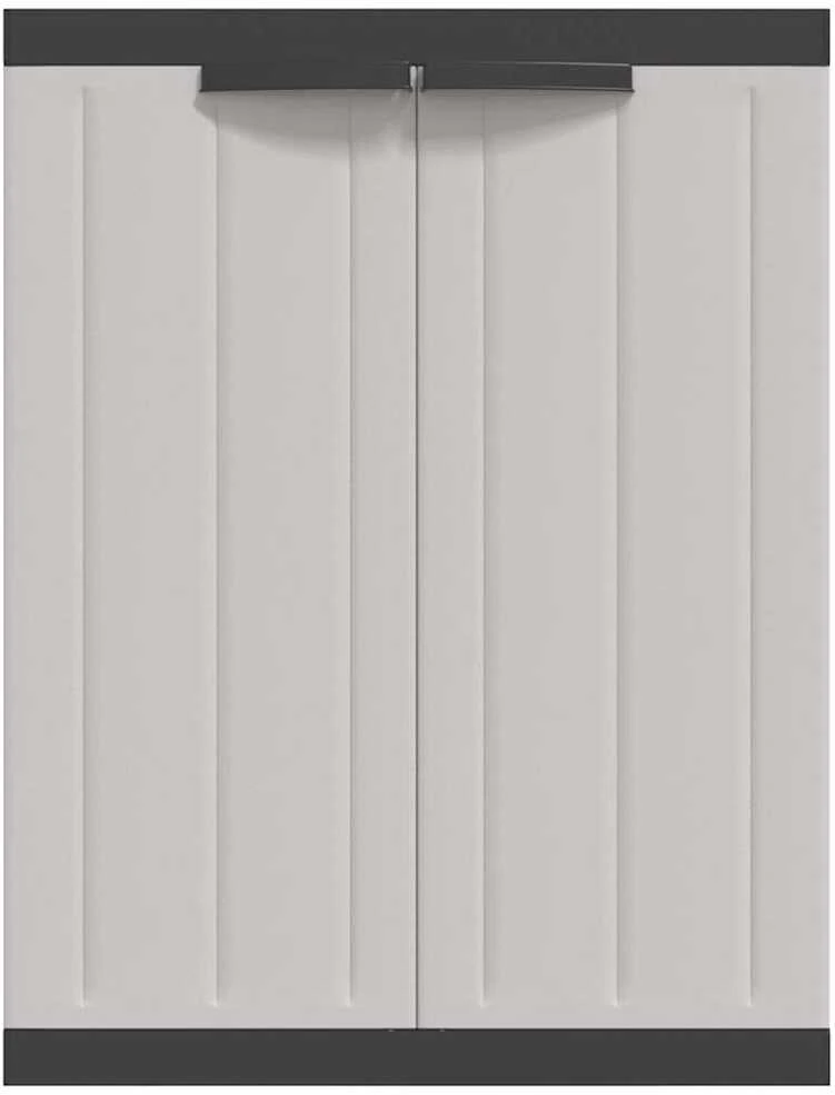 Lauko spintelė daiktams, pilkos/juodos spalvos, 65x37x85cm, PP