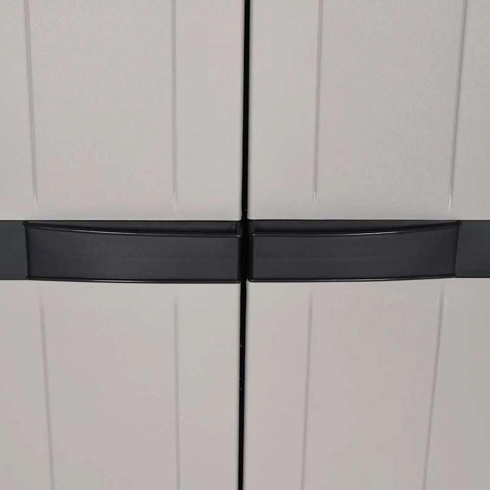 Lauko spintelė daiktams, pilkos/juodos spalvos, 97x37x165cm, PP