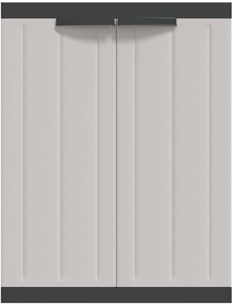 Lauko spintelė daiktams, pilkos/juodos spalvos, 65x37x85cm, PP