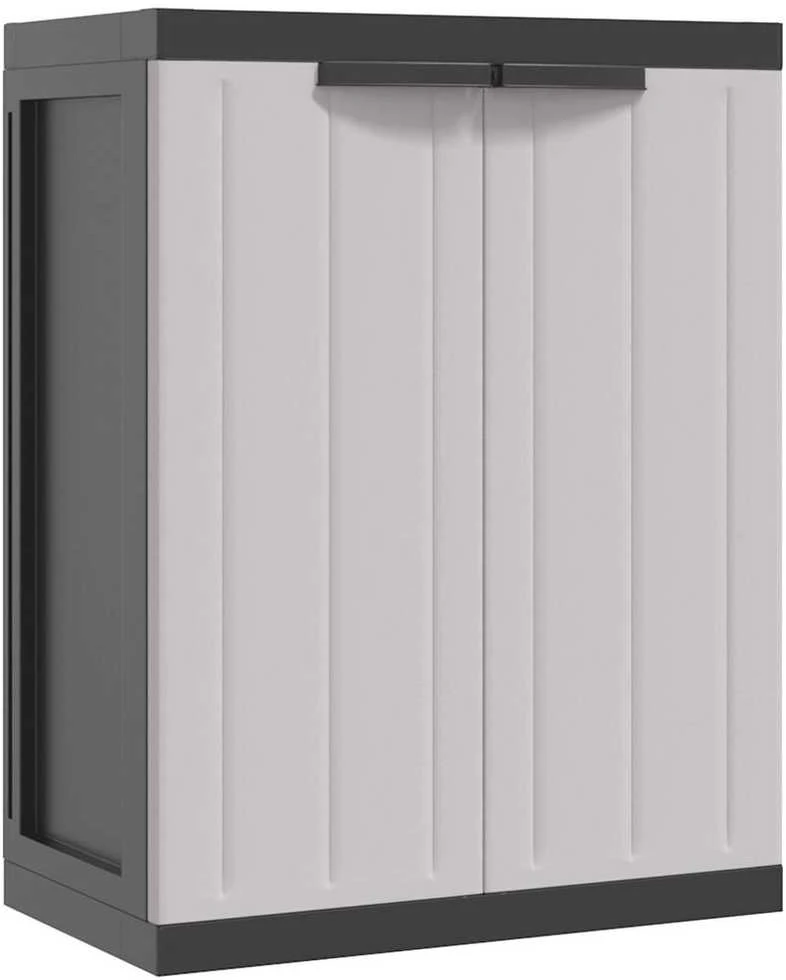 Lauko spintelė daiktams, pilkos/juodos spalvos, 65x37x85cm, PP