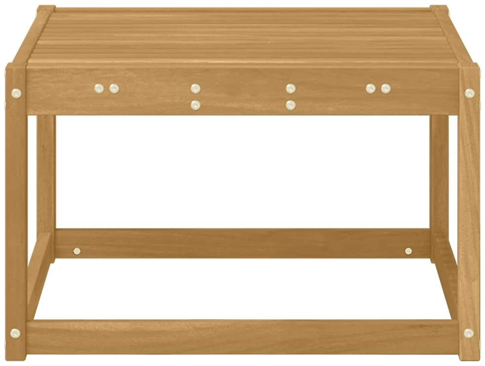 Lauko stalas Kietos akacijos mediena Balta 59 x 59 x 37 cm