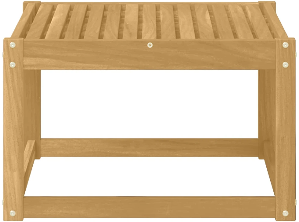Lauko stalas Kietos akacijos mediena Balta 59 x 59 x 37 cm