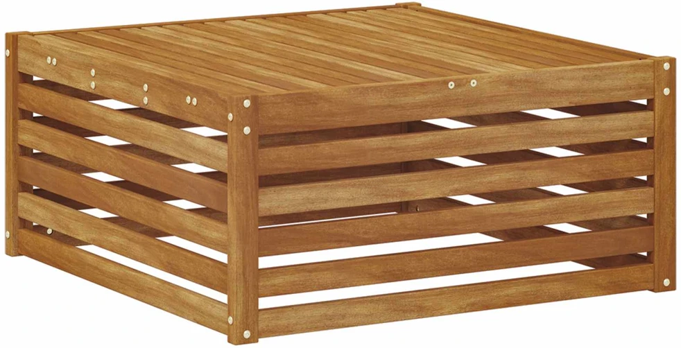 Lauko stalas Kietos akacijos mediena Natūrali 79 x 79 x 37 cm