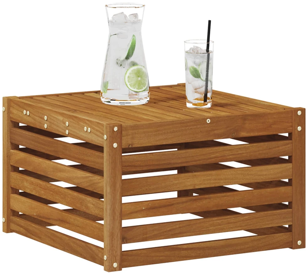 Lauko stalas Kietos akacijos mediena Natūrali 59 x 59 x 37 cm