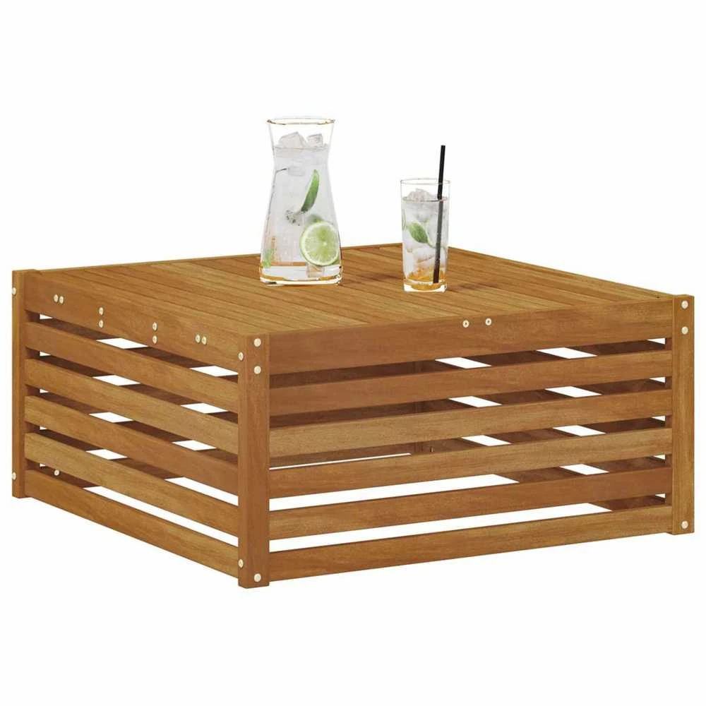 Lauko stalas Kietos akacijos mediena Natūrali 79 x 79 x 37 cm