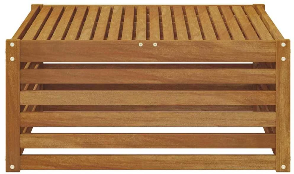 Lauko stalas Kietos akacijos mediena Natūrali 79 x 79 x 37 cm