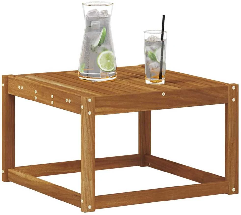 Lauko stalas Kietos akacijos mediena Natūrali 59 x 59 x 37 cm