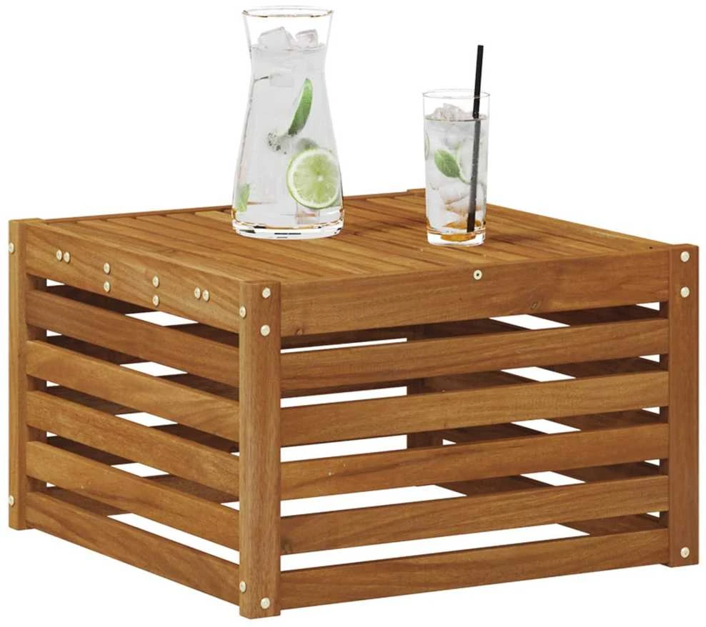 Lauko stalas Kietos akacijos mediena Natūrali 59 x 59 x 37 cm