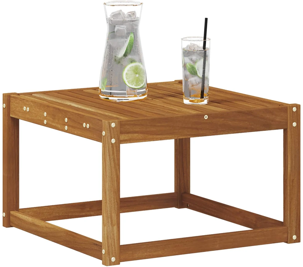 Lauko stalas Kietos akacijos mediena Natūrali 59 x 59 x 37 cm