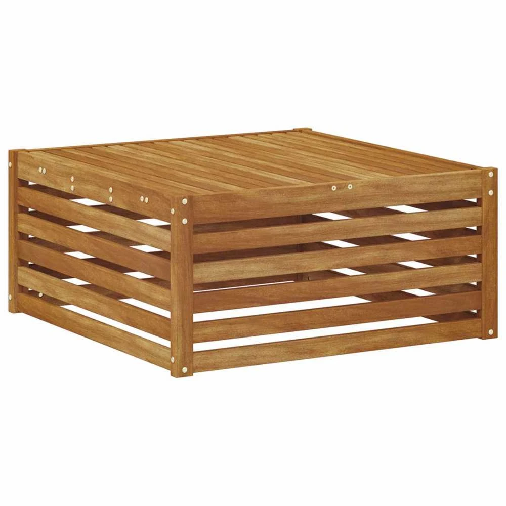 Lauko stalas Kietos akacijos mediena Natūrali 79 x 79 x 37 cm
