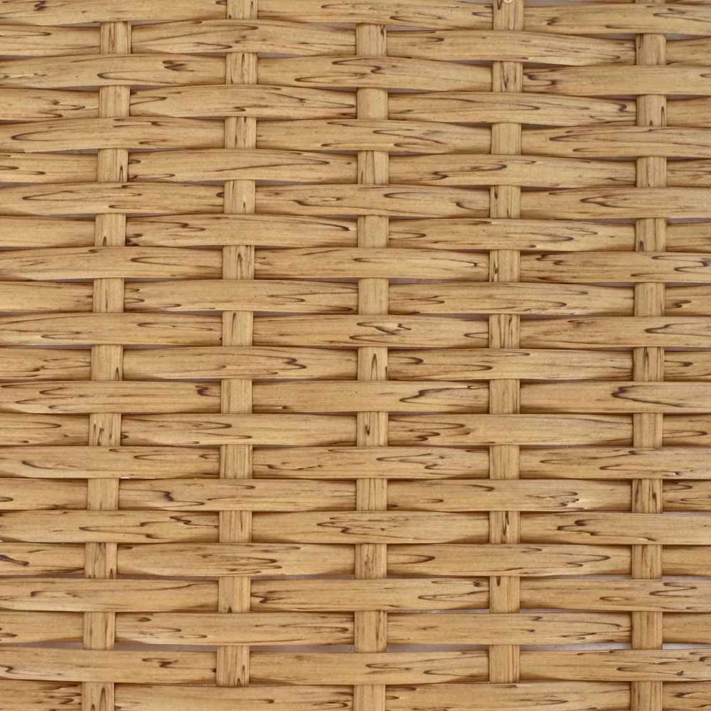 Lauko stalas Natūrali 80 x 40 x 40 cm Plienas ir poli ratanas