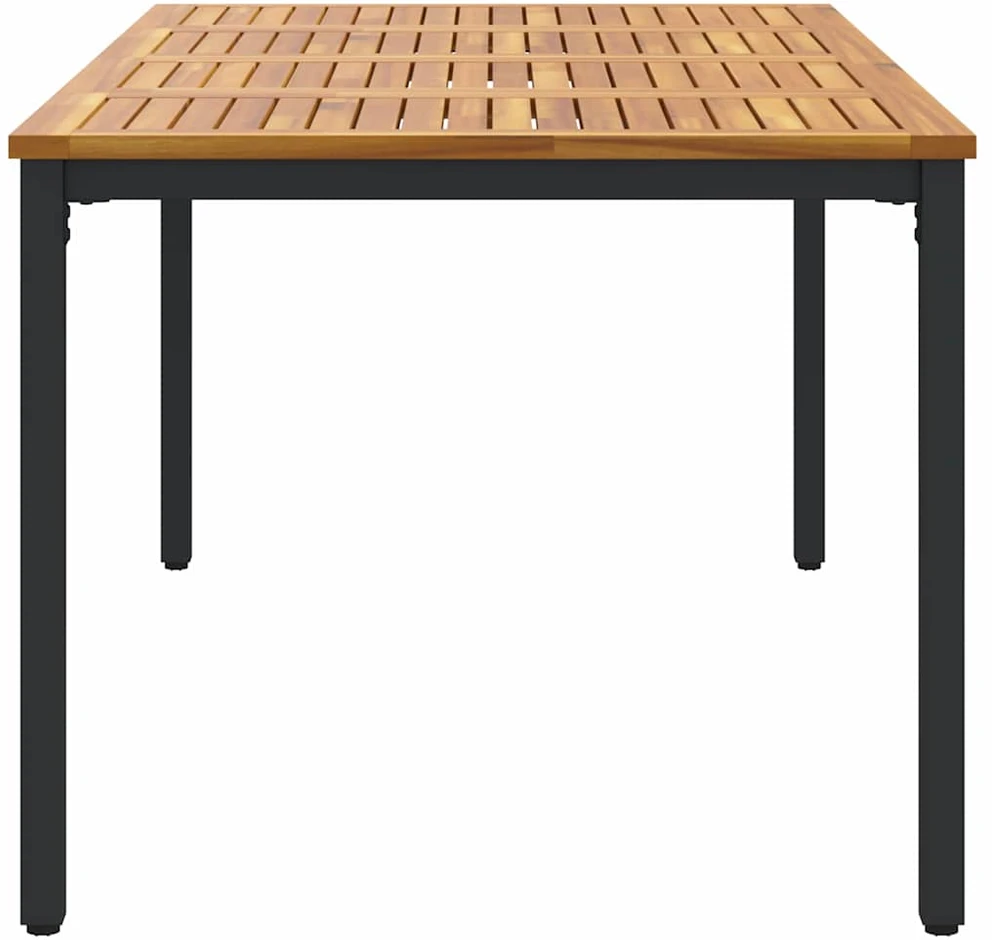 Lauko stalas Natūrali ir juoda 180 x 90 x 75 cm