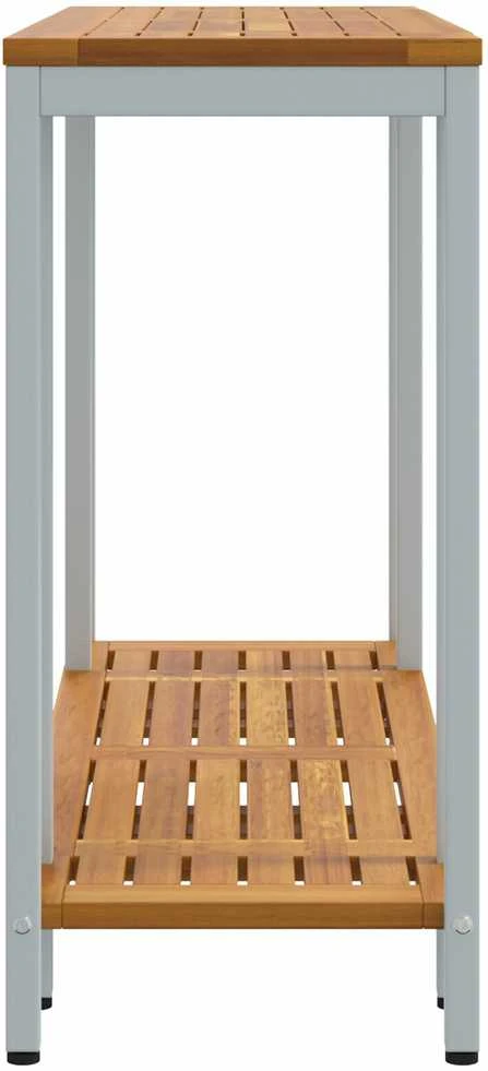 Lauko stalas su saugykla Natūrali ir pilka 110 x 35 x 75 cm