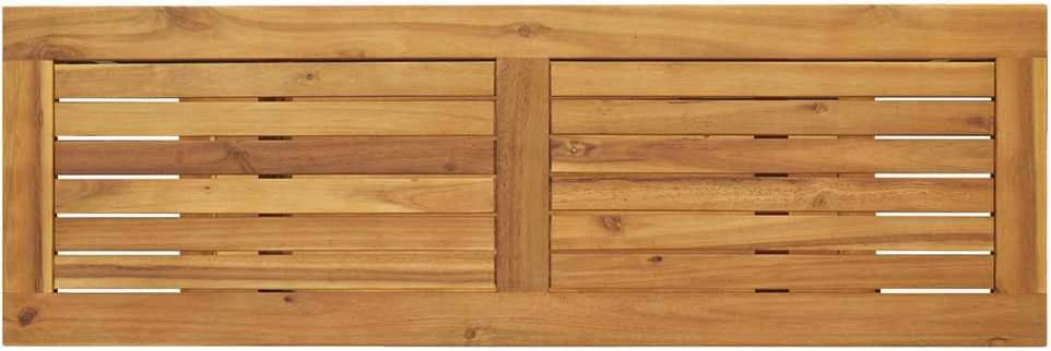 Lauko stalas su saugykla Natūrali ir pilka 110 x 35 x 75 cm
