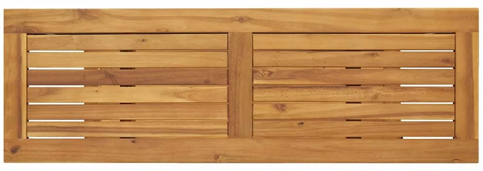 Lauko stalas su saugykla Natūrali ir pilka 110 x 35 x 75 cm