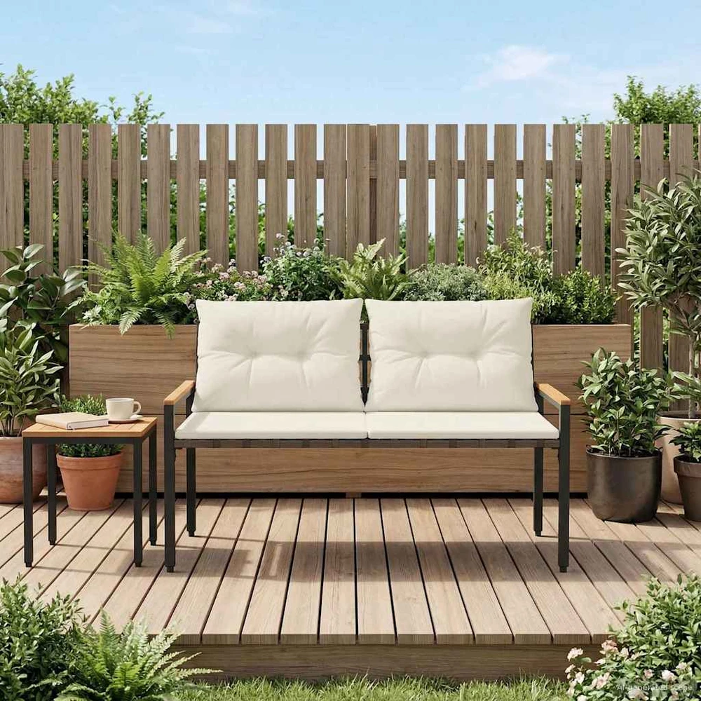Lauko suolas 2 -Seater 116 x 67,5 x 72 cm poliratanas