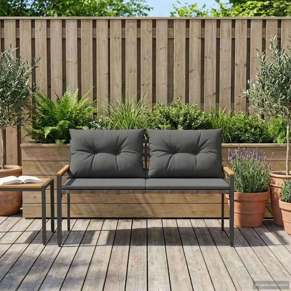 Lauko suolas 2 -Seater 116 x 67,5 x 72 cm poliratanas