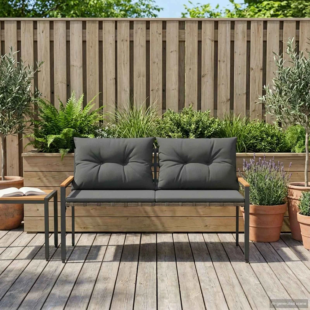Lauko suolas 2 -Seater 116 x 67,5 x 72 cm poliratanas