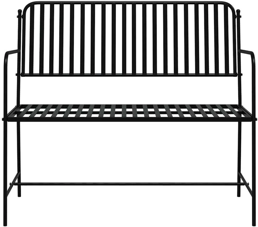Sodo suolas 2 -Seater 103,5 x 51,5 x 90 cm Plienas Juoda