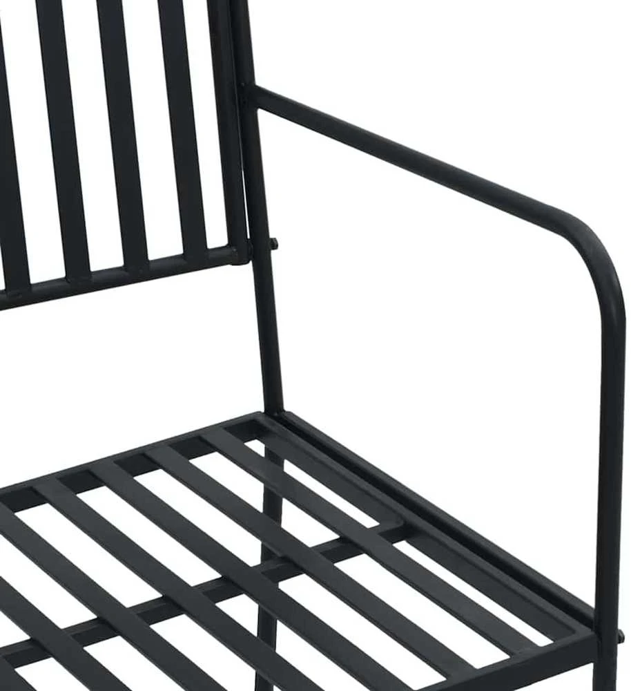 Sodo suolas 2 -Seater 103,5 x 51,5 x 90 cm Plienas Juoda