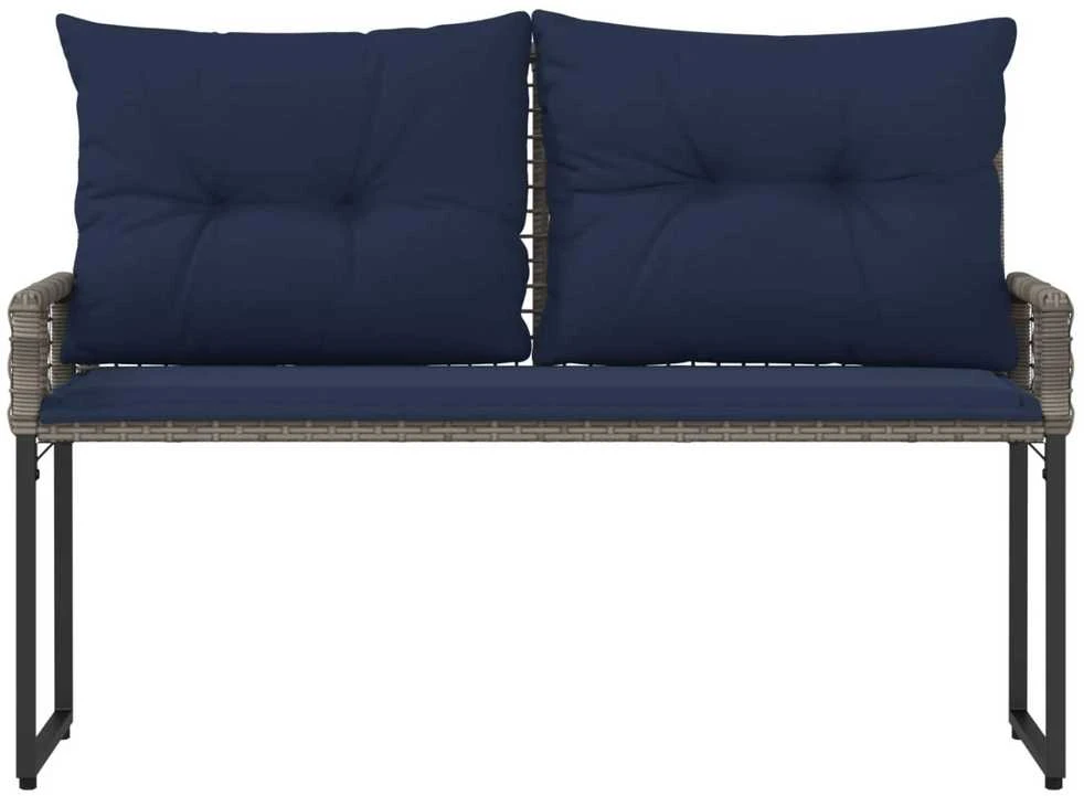 Lauko baldų komplektas Lauko suolas Pilkas ir tamsiai mėlynas 118 x 55 x 82 cm