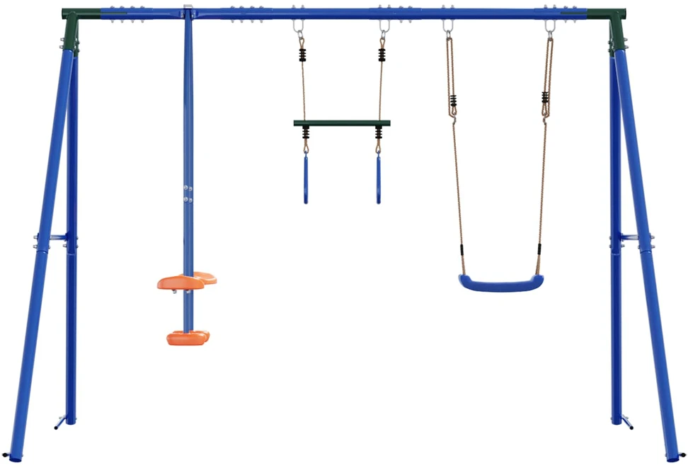 Lauko supirčių komplektas Įvairiaspalvis Plienas ir PE