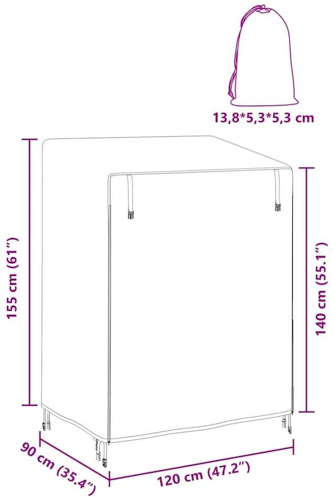 Lauko sūpynių uždangalas 120 x 90 x 155 cm