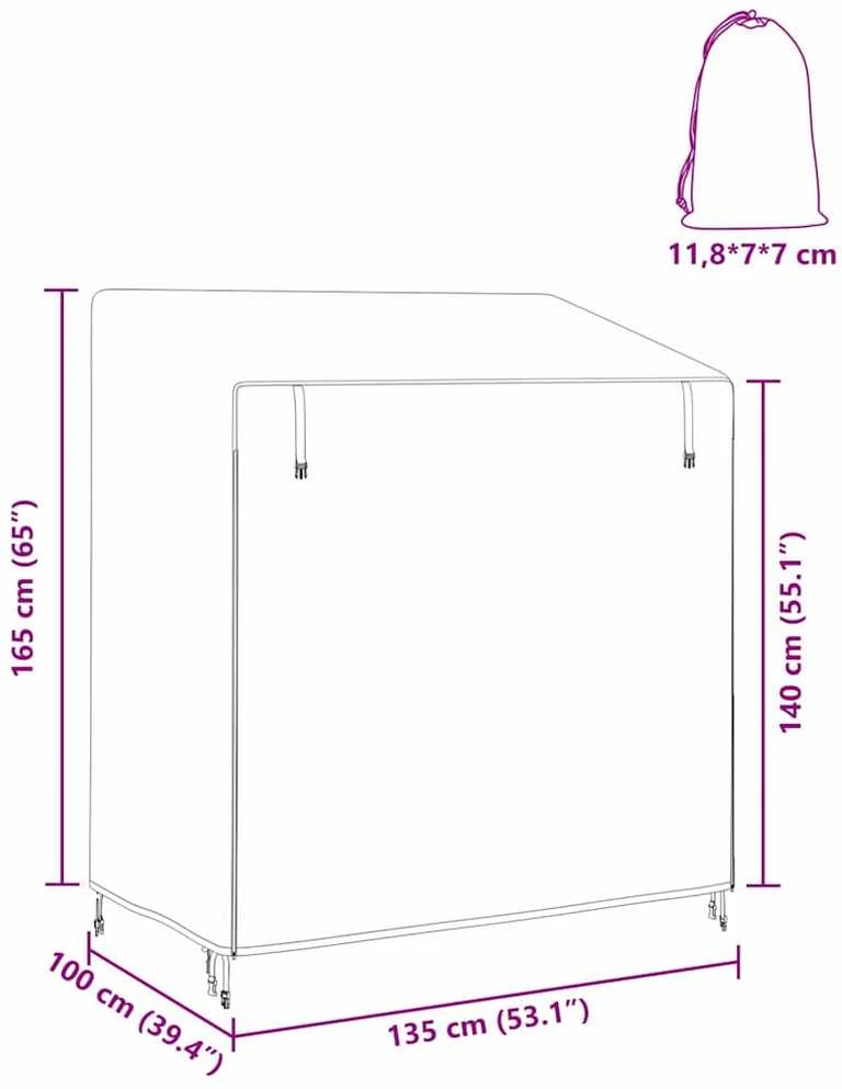 Lauko sūpynių uždangalas 135 x 100 x 165 cm