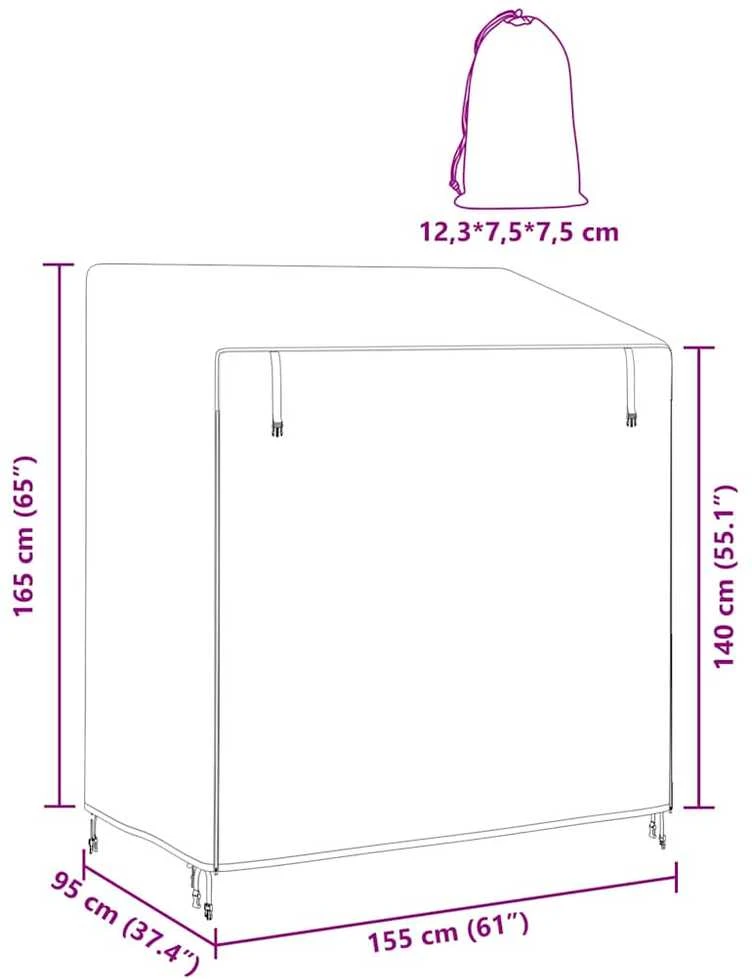 Lauko sūpynių uždangalas 155 x 95 x 165 cm
