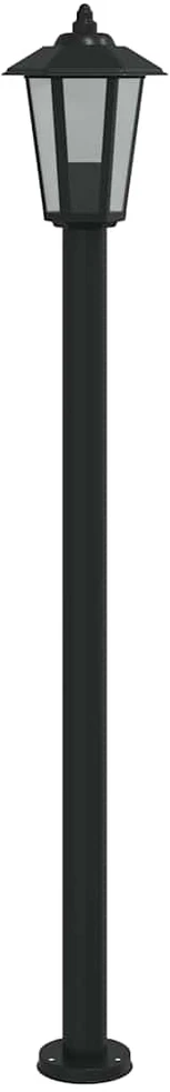 Lauko šviestuvai, 3vnt., juodi, 120cm, nerūdijantis plienas