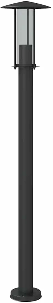 Lauko šviestuvas, juodos spalvos, 100cm, nerūdijantis plienas