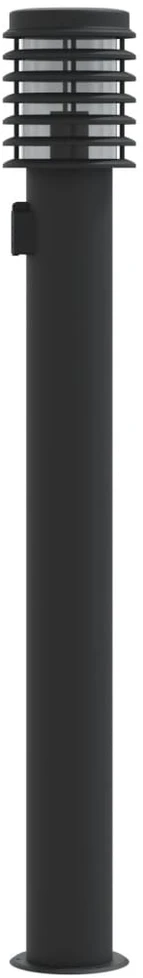 Lauko šviestuvas su išvedimu, juodas, 110cm, plienas