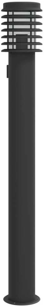 Lauko šviestuvas su išvedimu, juodas, 110cm, plienas