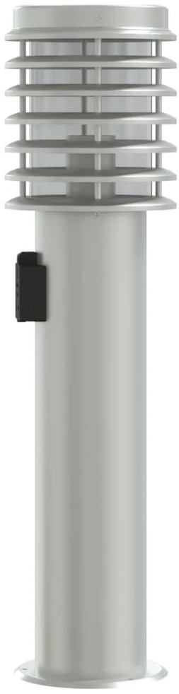 Lauko šviestuvas su išvedimu, sidabrinis, 60cm, plienas