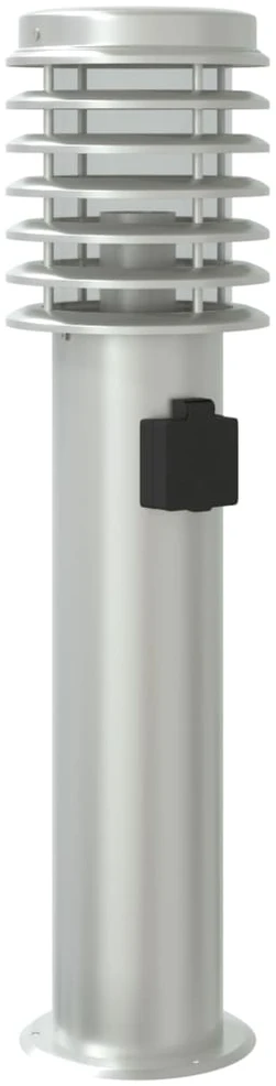 Lauko šviestuvas su išvedimu, sidabrinis, 60cm, plienas