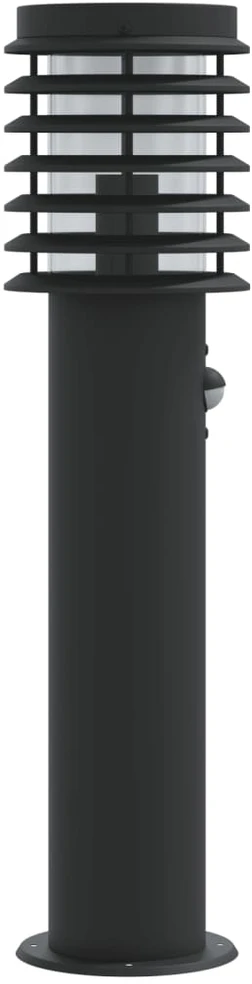 Lauko šviestuvas su jutikliu, juodas, 60cm, plienas