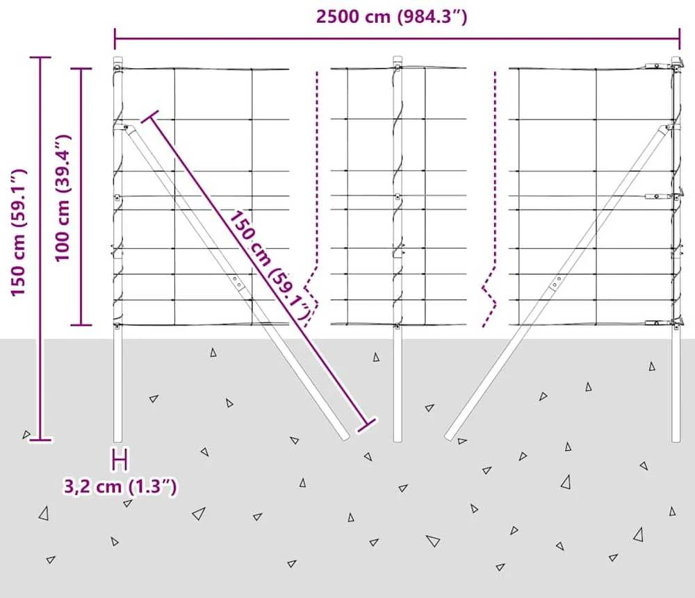 Pagrindo Suvirintas Vielos Tvora 25 x 1 m Galvanizuotas plienas